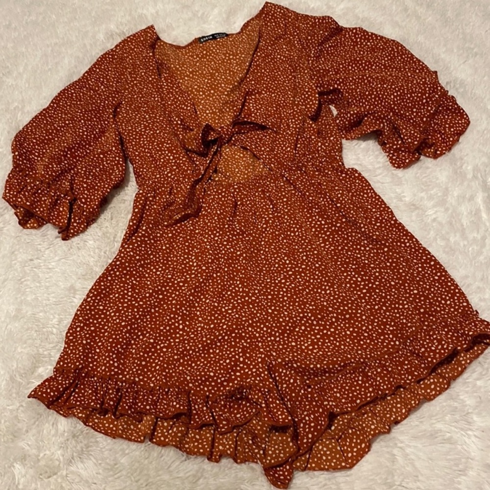 NWT SHEIN Tie Front Romper Size 6